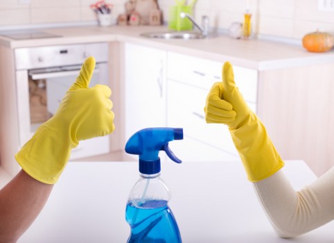 Risk assessment and room safety checks before cleaning
