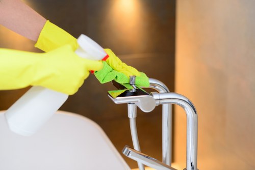 Deep cleaning team from a Maidavale cleaning company at work in a kitchen