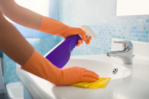 Regular cleaners in Maidavale maintaining a tidy office space